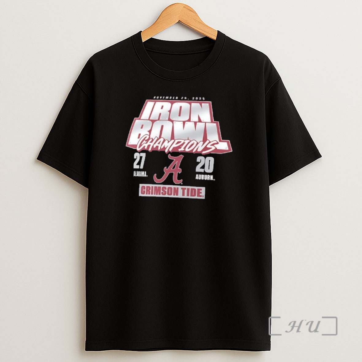 Officials 6 In A Row Alabama Beat Auburn 27 20 Iron Bowl Champions 2025 2 Sided Premium Shirt Sweatshirt Tee