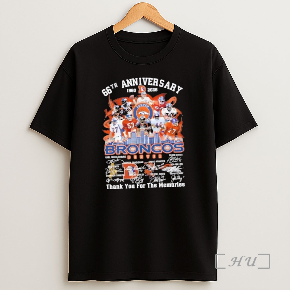 Officials 66th Anniversary 1960 2026 Denver Broncos Karl Mecklenburg And Legends Thank You For The Memories Skyline Shirt Sweatshirt Tee