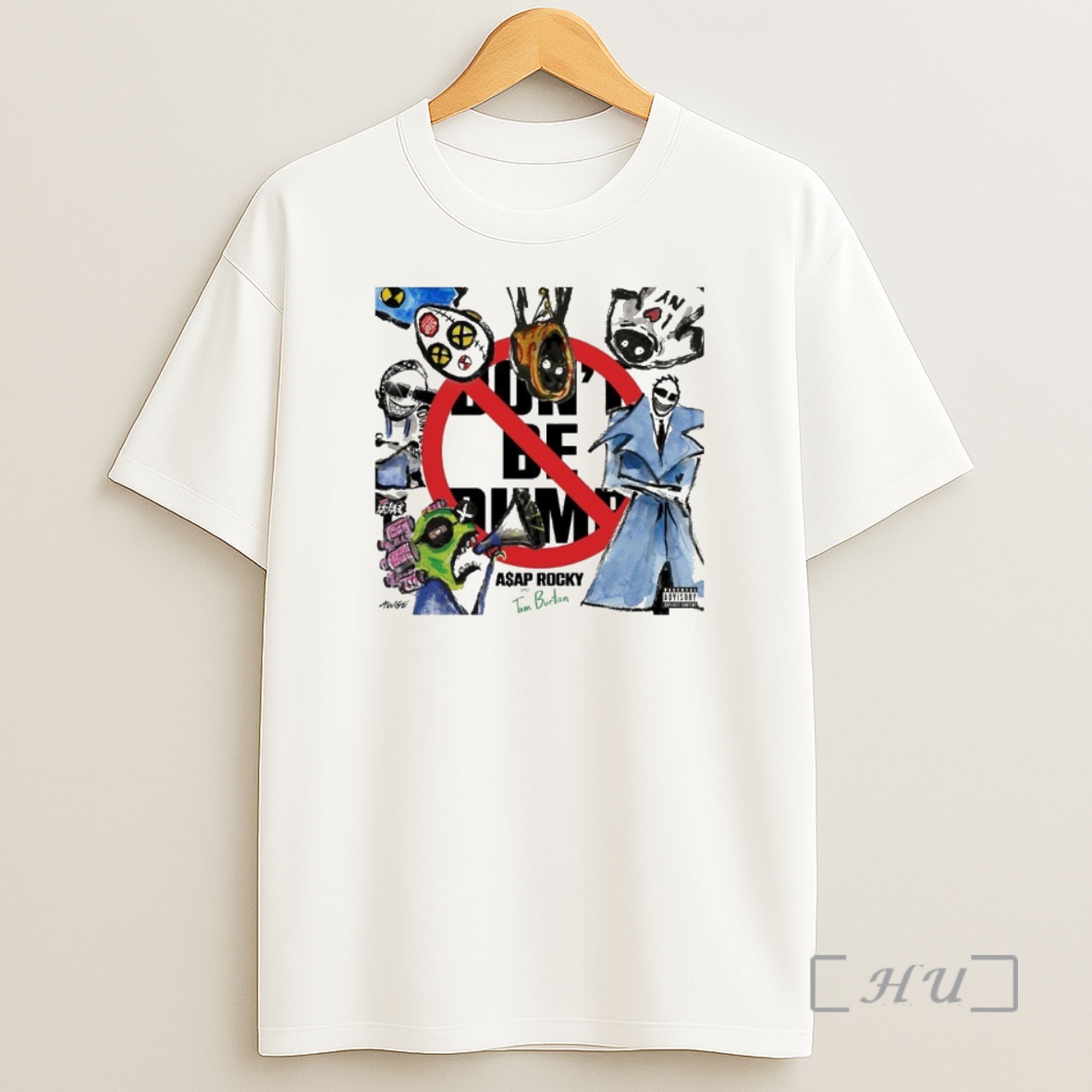 Officials Aap Rocky Unveils New Album Dont Be Dumb Artwork By Tim Burton Shirt Sweatshirt Tee