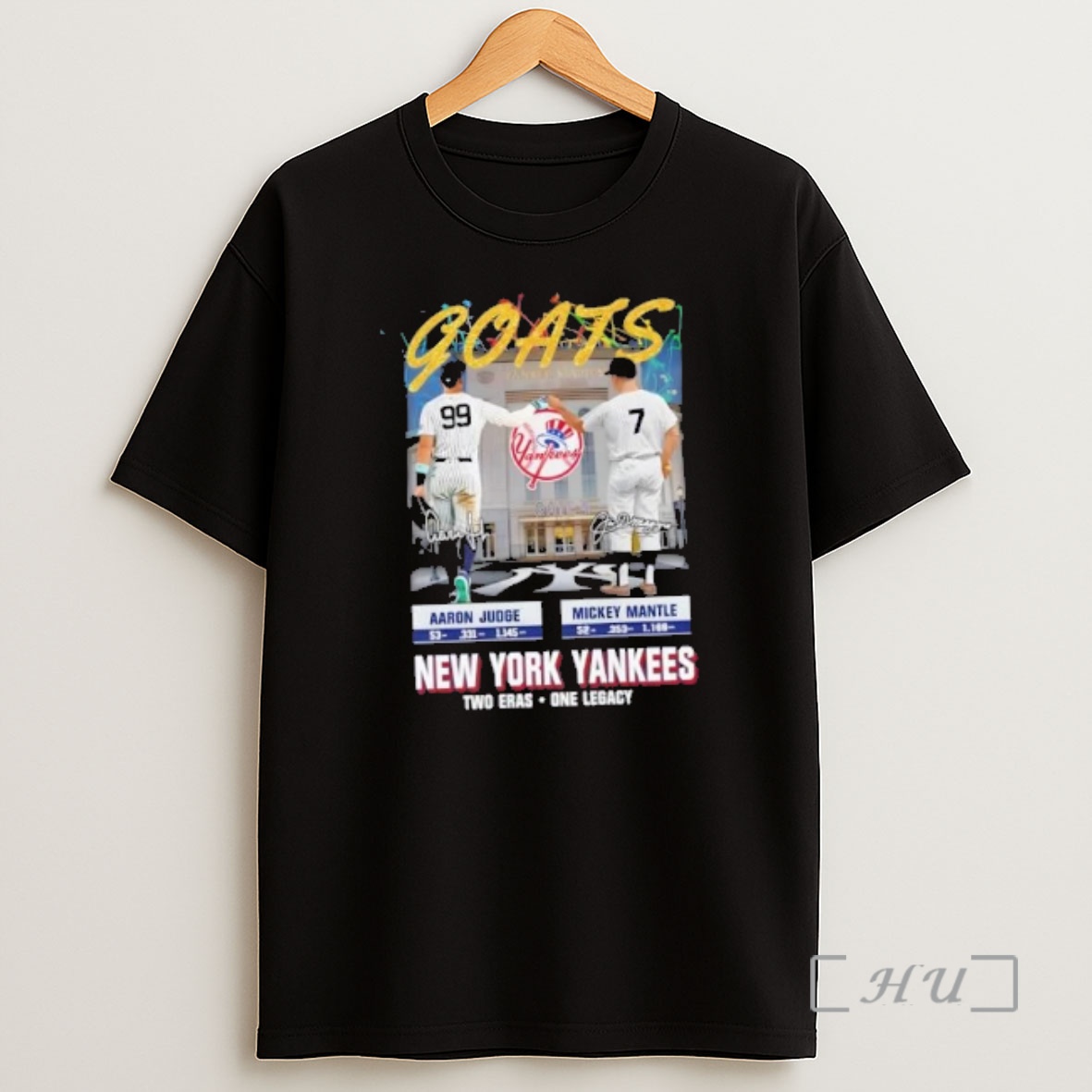 Officials Aaron Judge X Mickey Mantle Goats New York Yankees Two Eras One Legacy Premium Shirt Sweatshirt Tee