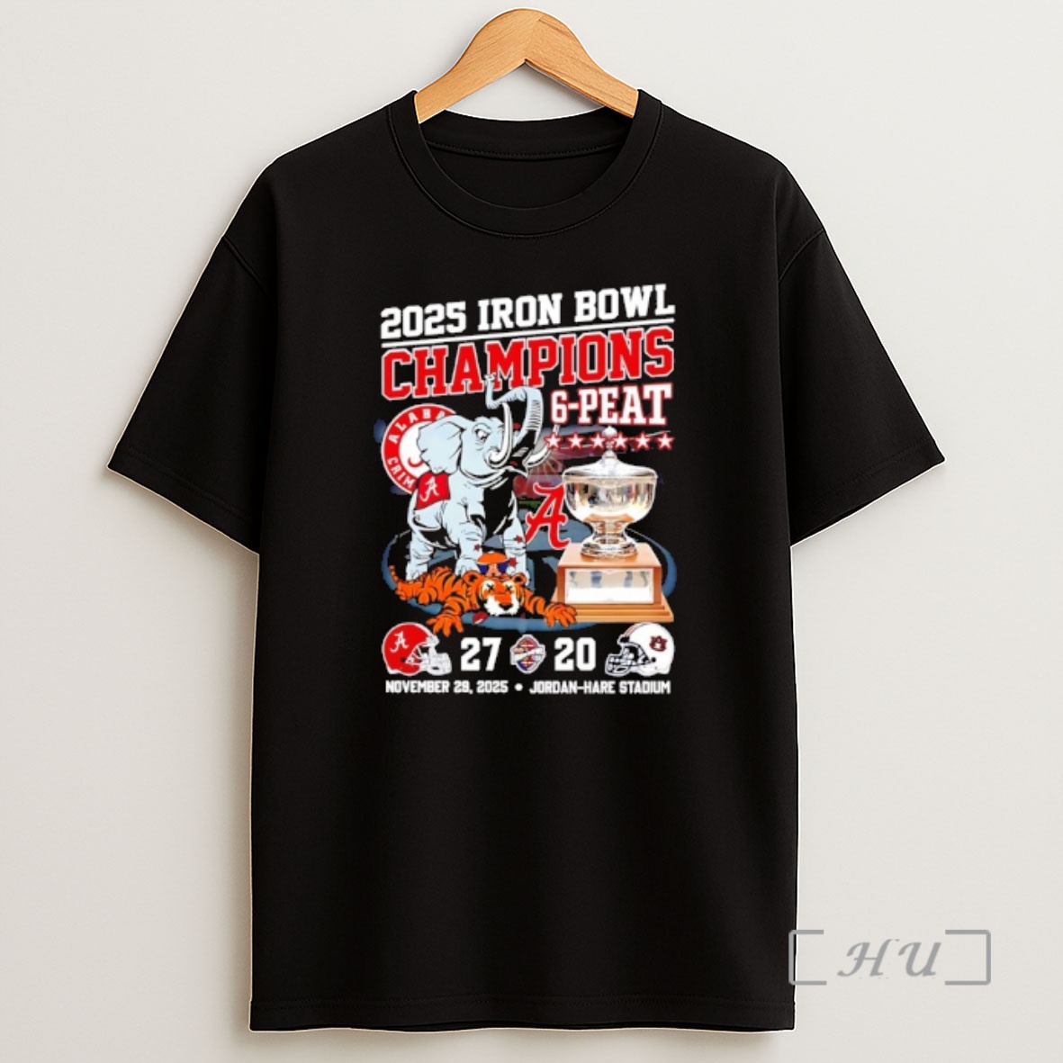 Officials Alabama 2025 Iron Bowl Champions 6 Peat 27 20 Score Mascot Premium Shirt Sweatshirt Tee