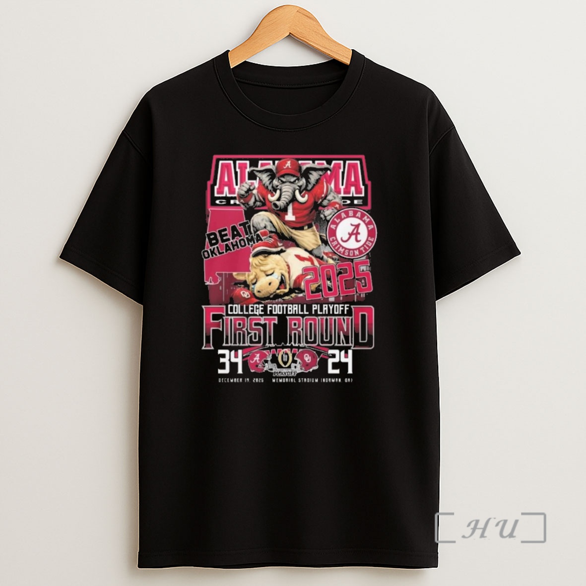 Officials Alabama Beat Oklahoma 2025 College Football Playoff First Bound 34 24 Mascot Shirt Sweatshirt Tee
