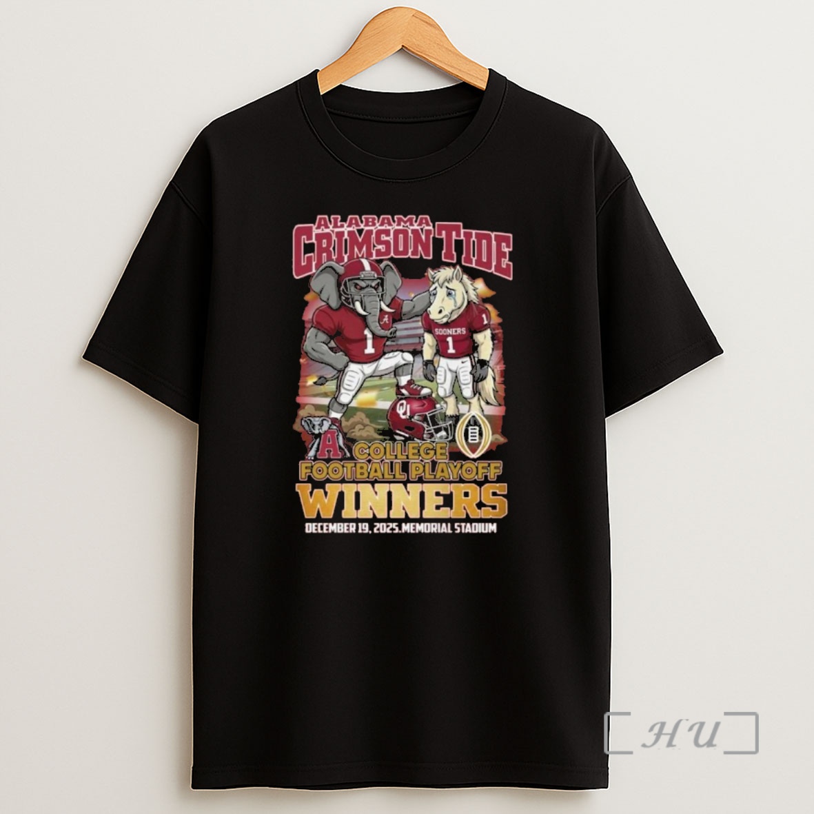 Officials Alabama Crimson Tide 2025 College Playoff Ncaa Winner Mascot Shirt Sweatshirt Tee