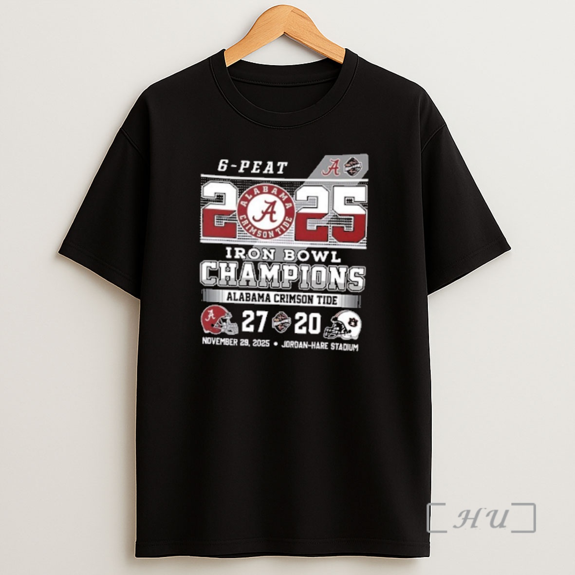 Officials Alabama Crimson Tide 2025 Iron Bowl Champions 6 In A Row 2 Sided Premium Shirt Sweatshirt Tee