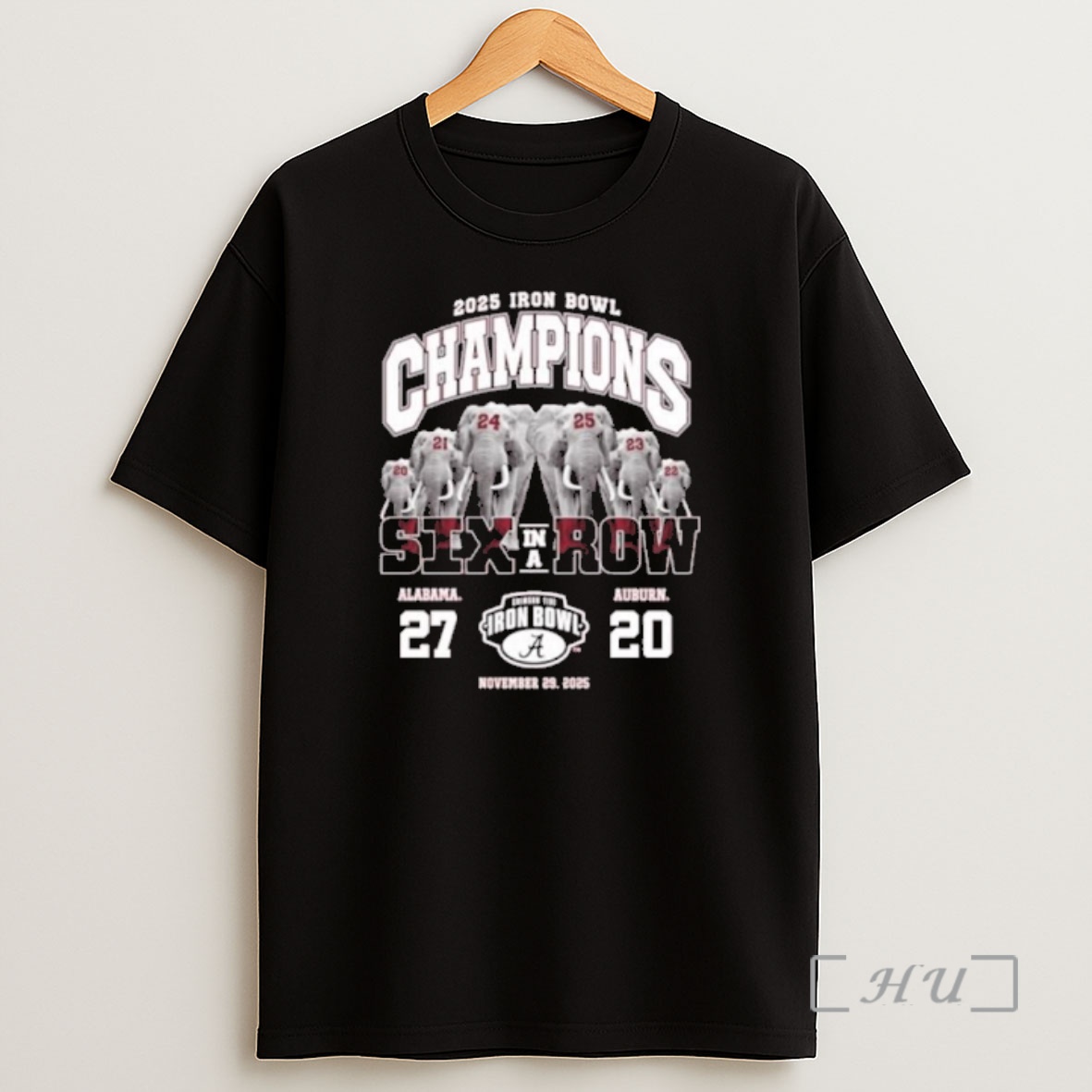 Officials Alabama Crimson Tide 2025 Iron Bowl Champions Six In A Row Win Vs Auburn Premium Shirt Sweatshirt Tee