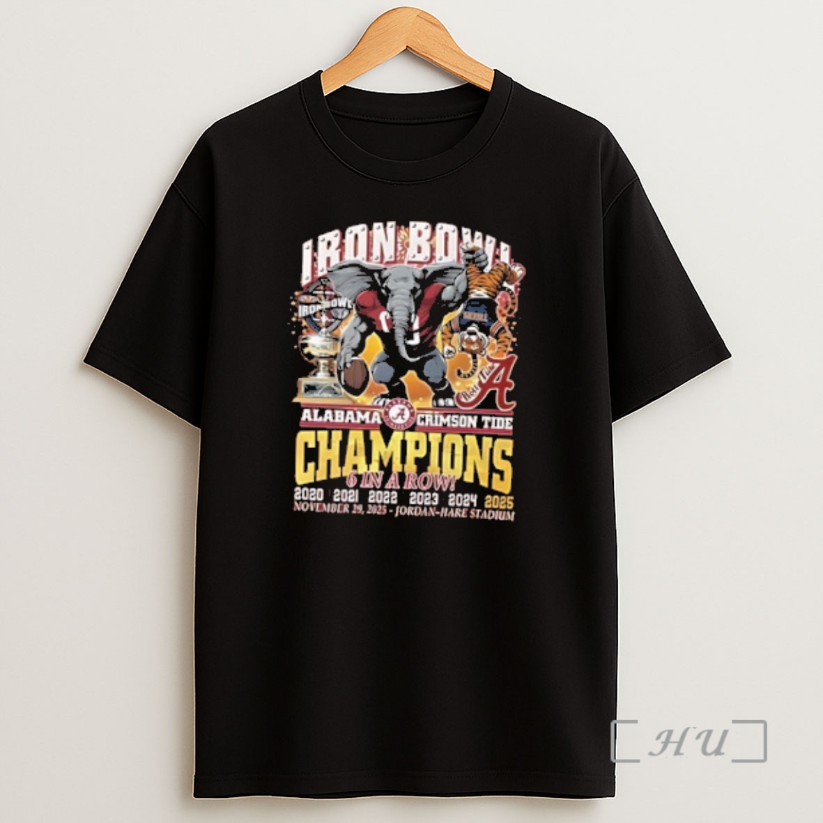 Officials Alabama Crimson Tide 6 Peat 2025 Iron Bowl Champions 2 Sided Premium Shirt Sweatshirt Tee