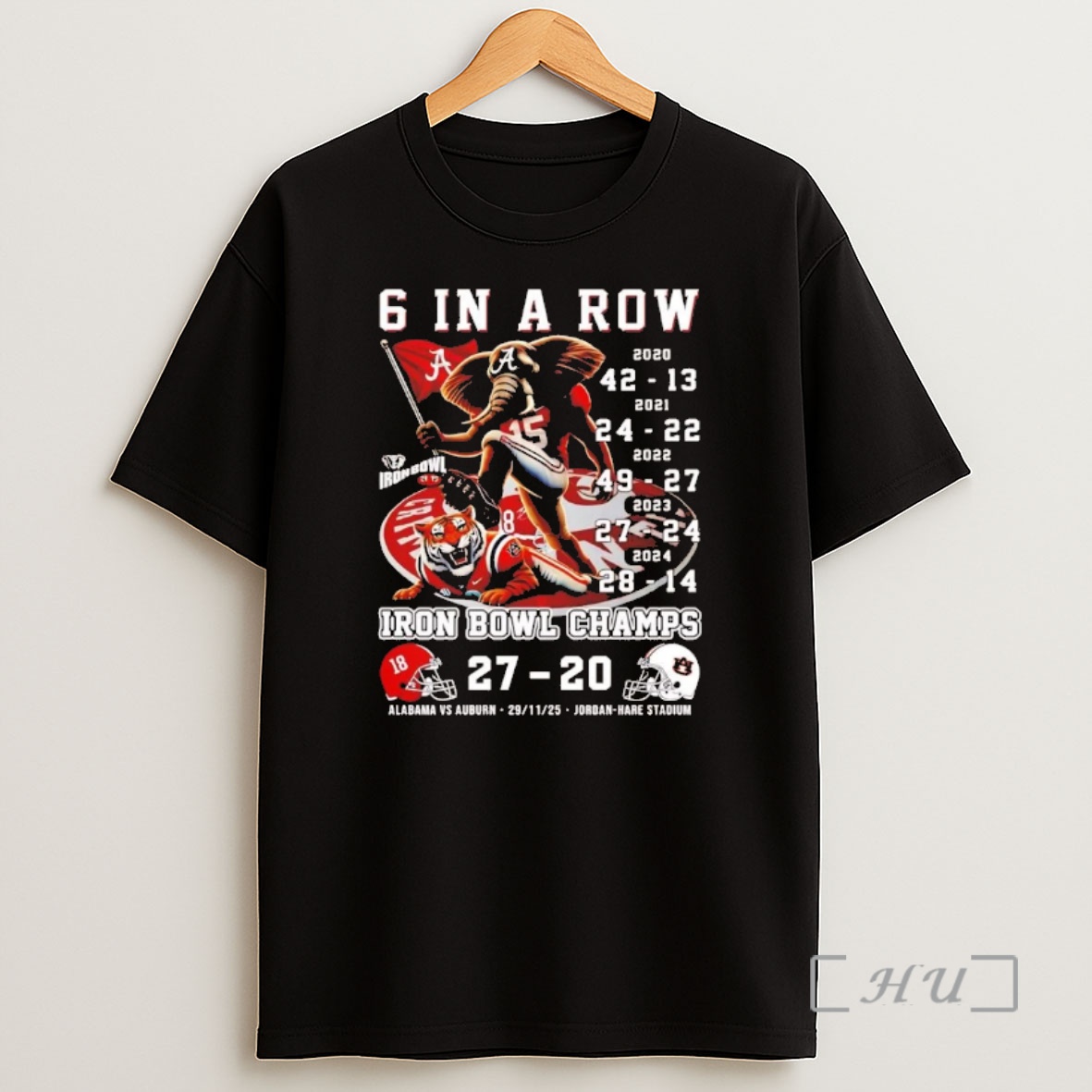 Officials Alabama Crimson Tide 6 In A Row 2025 Iron Bowl Champs Chriast Premium Shirt Sweatshirt Tee