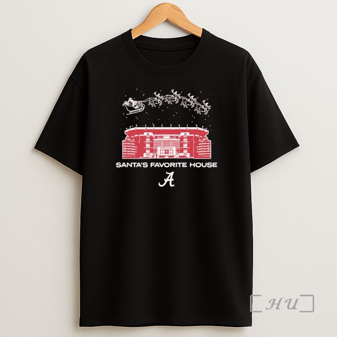 Officials Alabama Crimson Tide Football Santas Favorite House Shirt Sweatshirt Tee