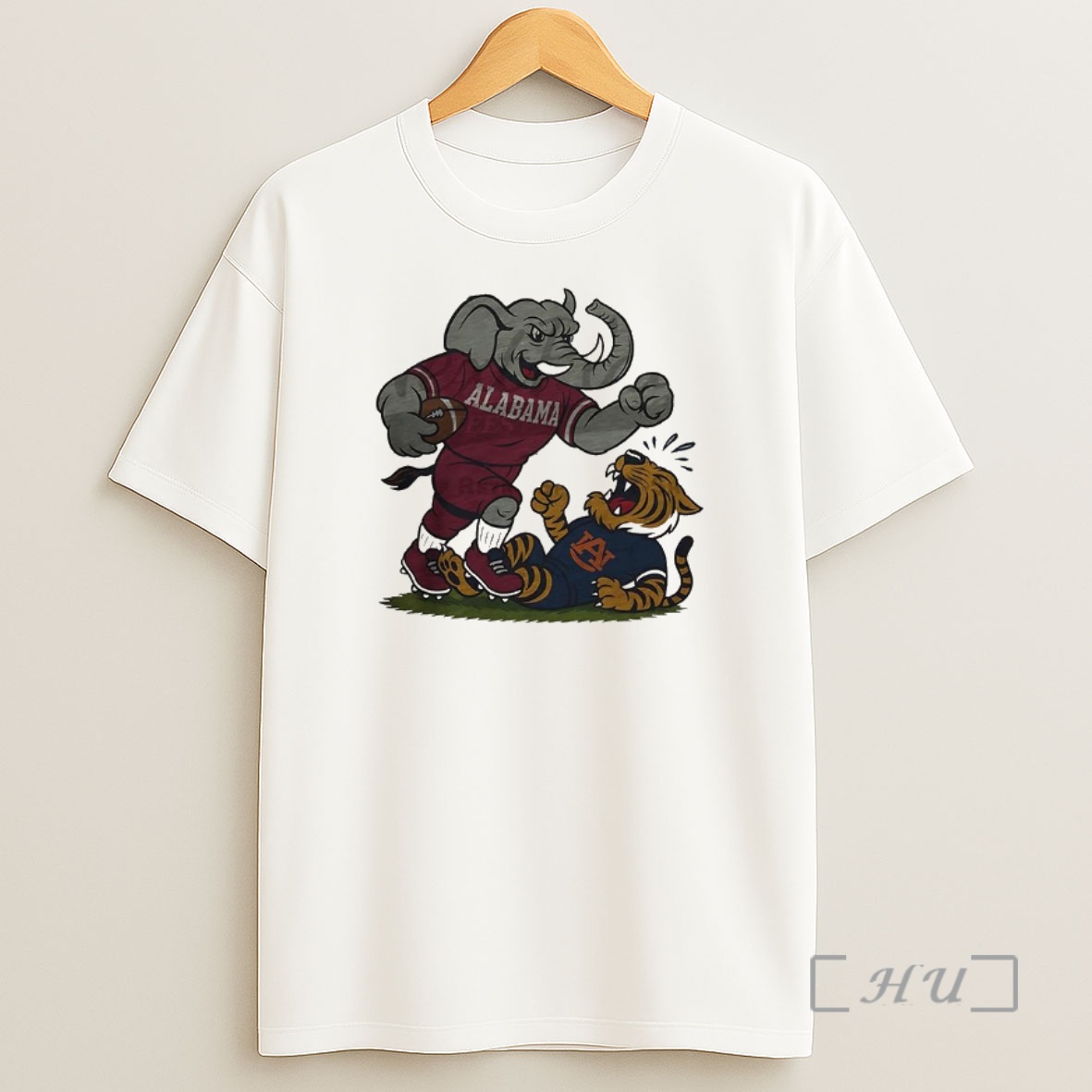 Officials Alabama Crimson Tide Overwhelms Auburn Tigers Ncaa Football Artwork Mascot Fight Retro Shirt Sweatshirt Tee