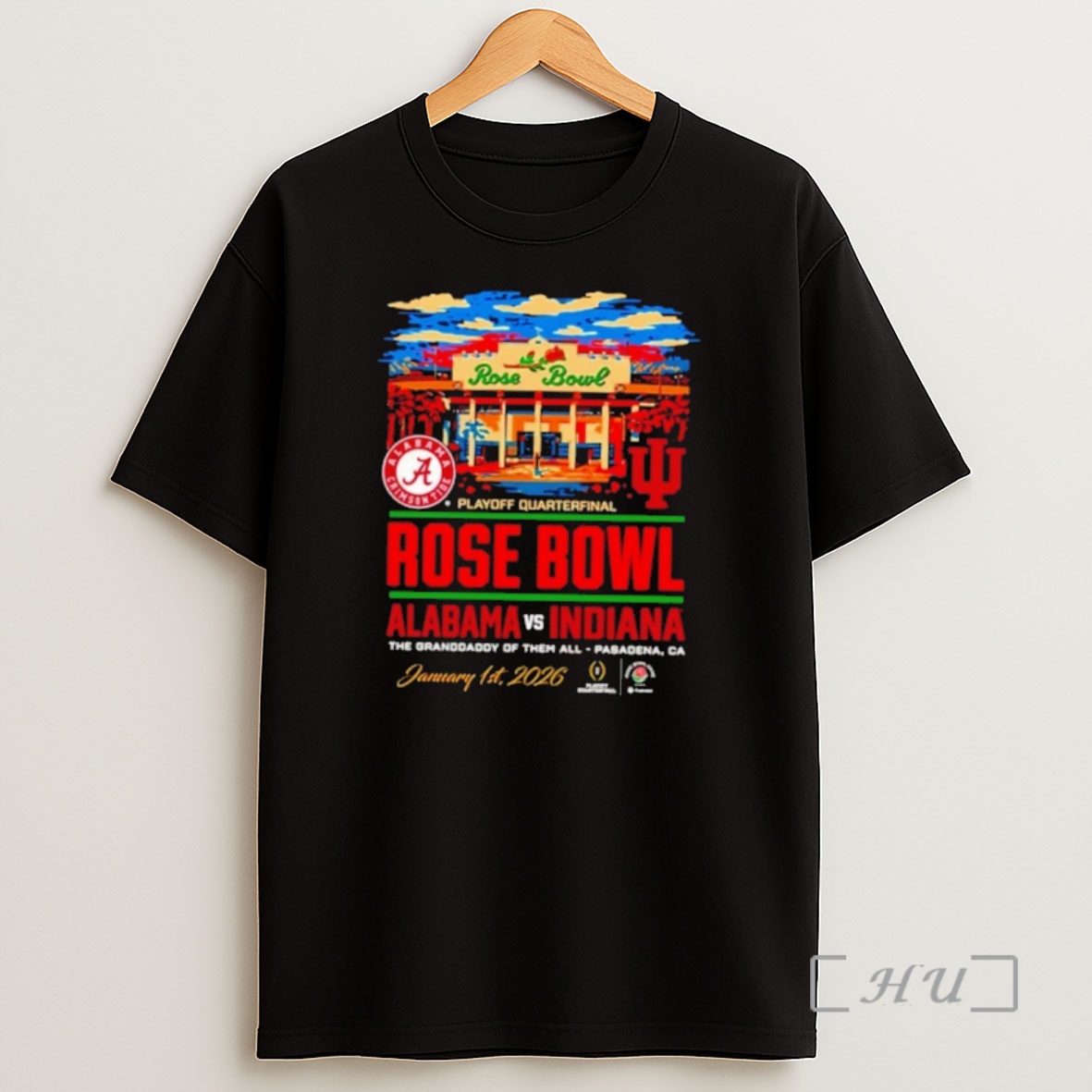 Officials Alabama Crimson Tide Vs Indiana Hoorsers 2026 Rose Bowl Stadium Shirt Sweatshirt Tee