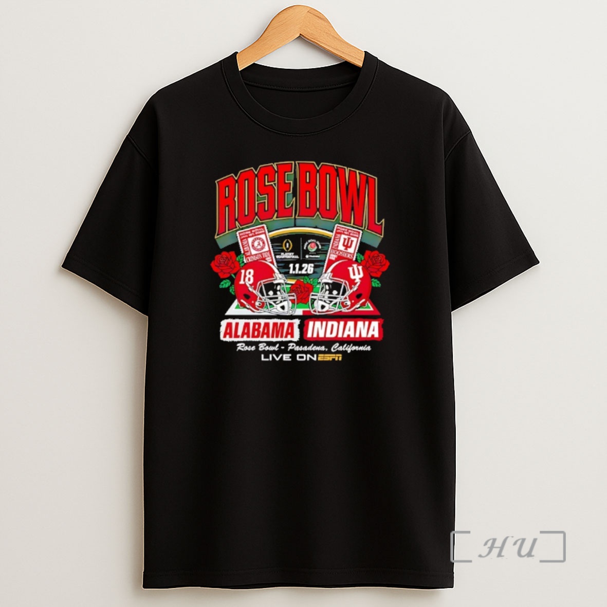 Officials Alabama Crimson Tide Vs Indiana Hoosiers Rose Bowl Tickets 2026 Shirt Sweatshirt Tee
