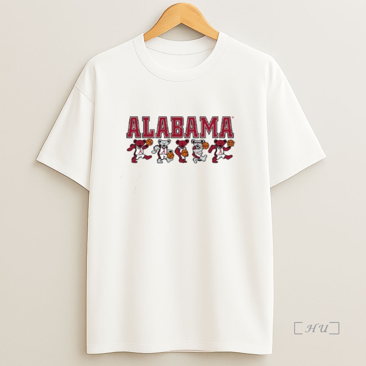 Officials Alabama Crimson Tide X Grateful Dead Dancing Bears Logo Double Sided Graphic Shirt Sweatshirt Tee