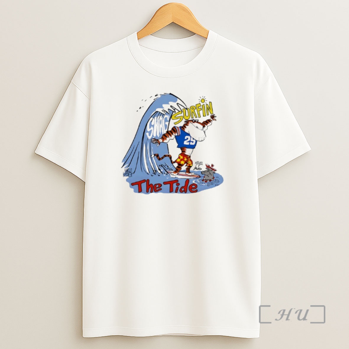 Officials Alabama Gameday Tiger Mascot Surfin The Tide Graphic Premium Shirt Sweatshirt Tee