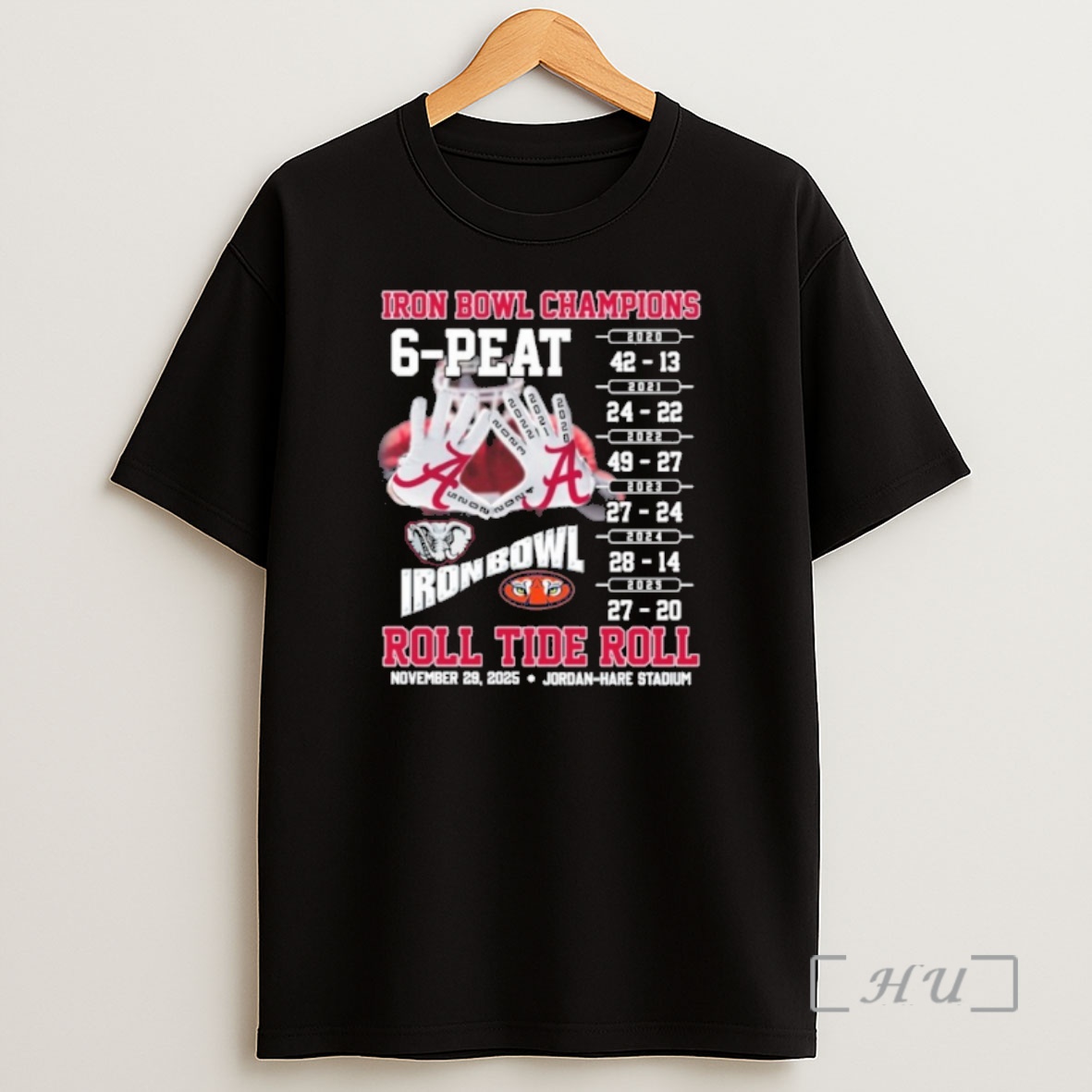 Officials Alabama Iron Bowl Champions 6 Peat Roll Tide Roll Premium Shirt Sweatshirt Tee