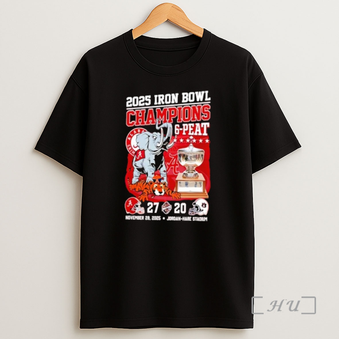 Officials Alabama Crimson Tide Iron Bowl 6 Peat 2025 Beat Auburn Premium Shirt Sweatshirt Tee