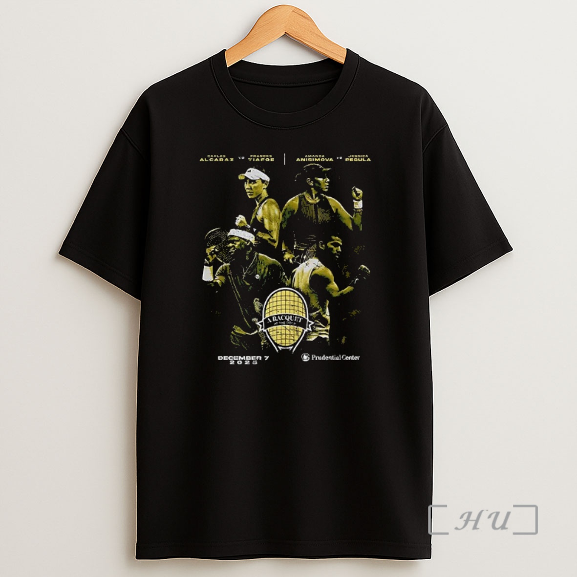 Officials Alcaraz Vs Tiafoe And Anisimova Vs Pegula A Racquet At The Rock 2025 Prudential Center Premium Shirt Sweatshirt Tee