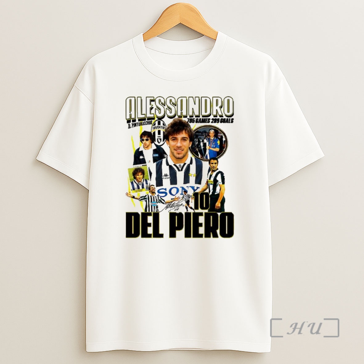 Officials Alessandro Del Piero Juventus Fc 705 Games 289 Goals Signature Retro Premium Shirt Sweatshirt Tee