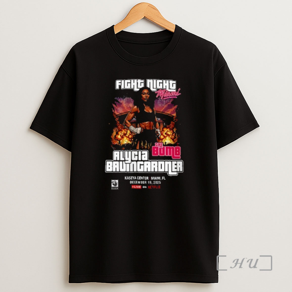 Officials Alycia Baumgardner Fight Night Miami Warning This Is Not A Game Graphic Double Sided Graphic Shirt Sweatshirt Tee