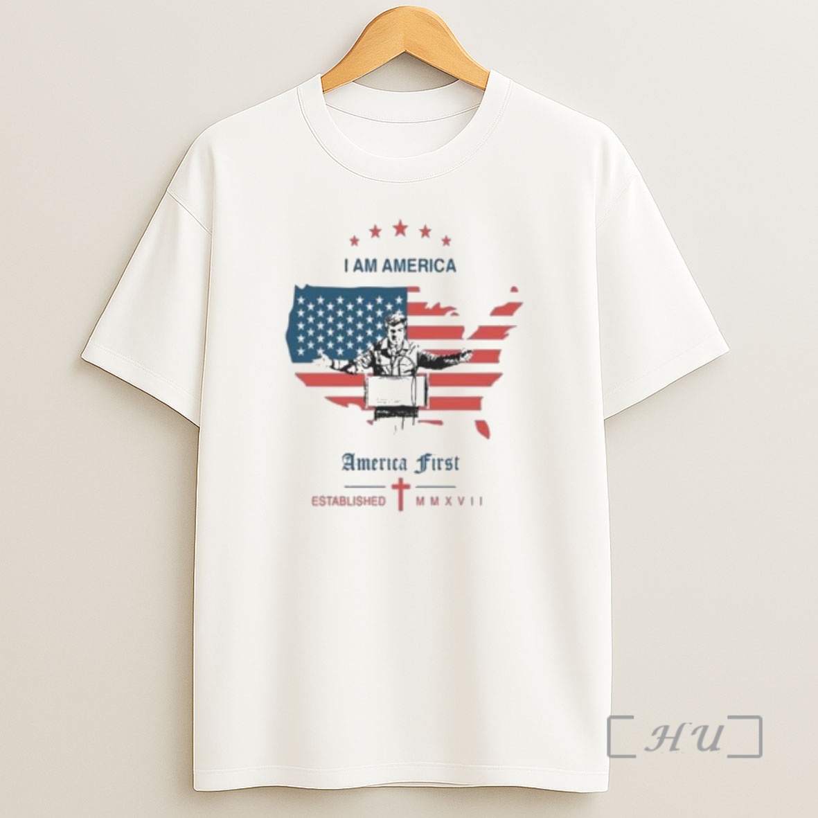 Officials America First I Am America Circle White Shirt Sweatshirt Tee
