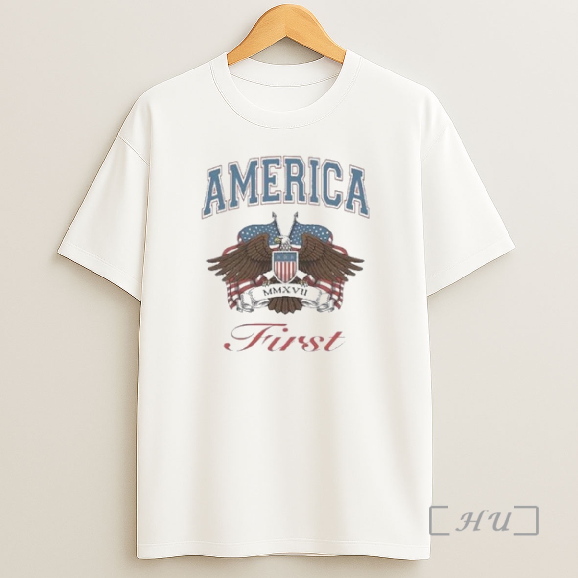 Officials America First Vintage Eagle Circle White Shirt Sweatshirt Tee
