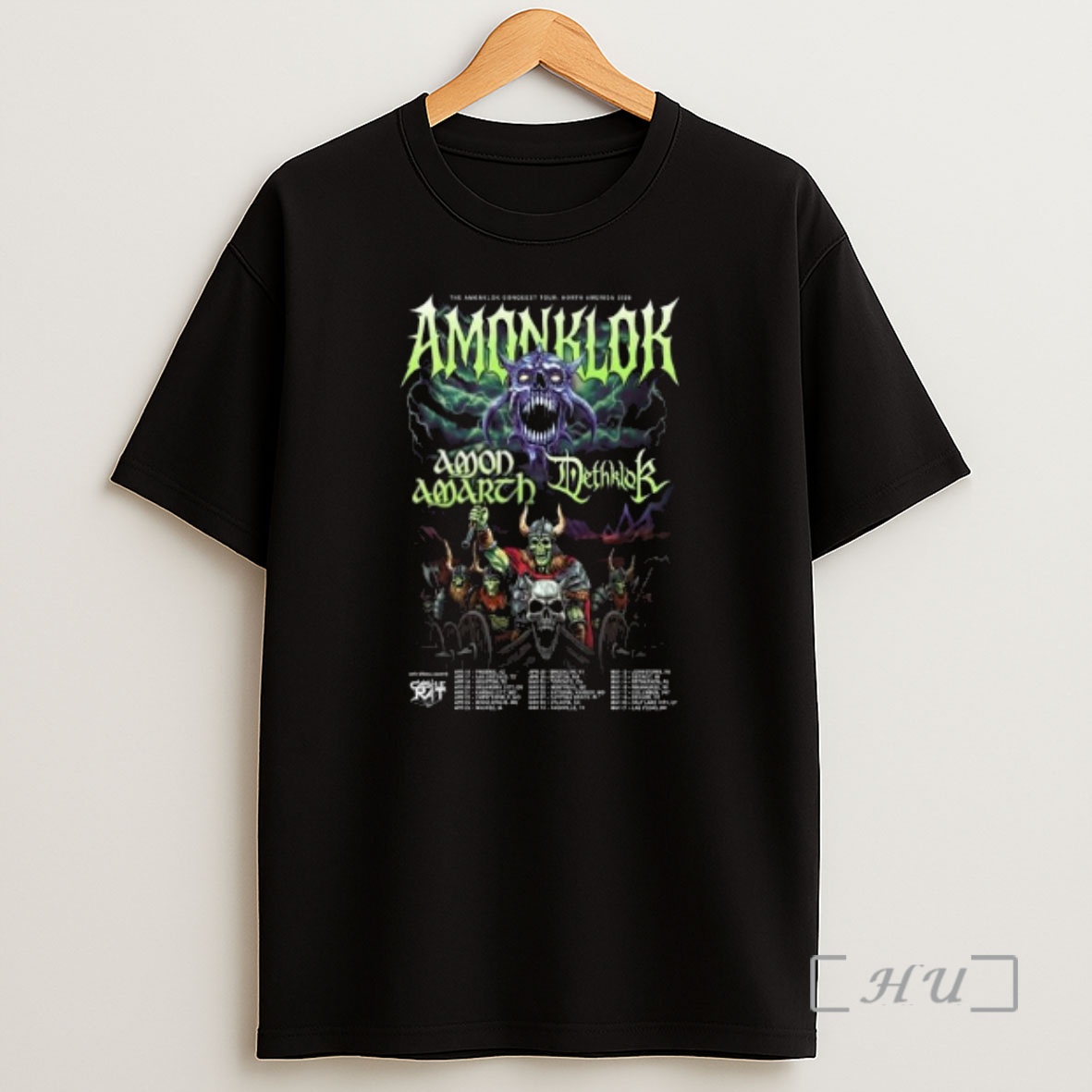 Officials Amon Amarth And Dethklok Band Amonklok Conquest Tour North America 2026 Circle Black Shirt Sweatshirt Tee