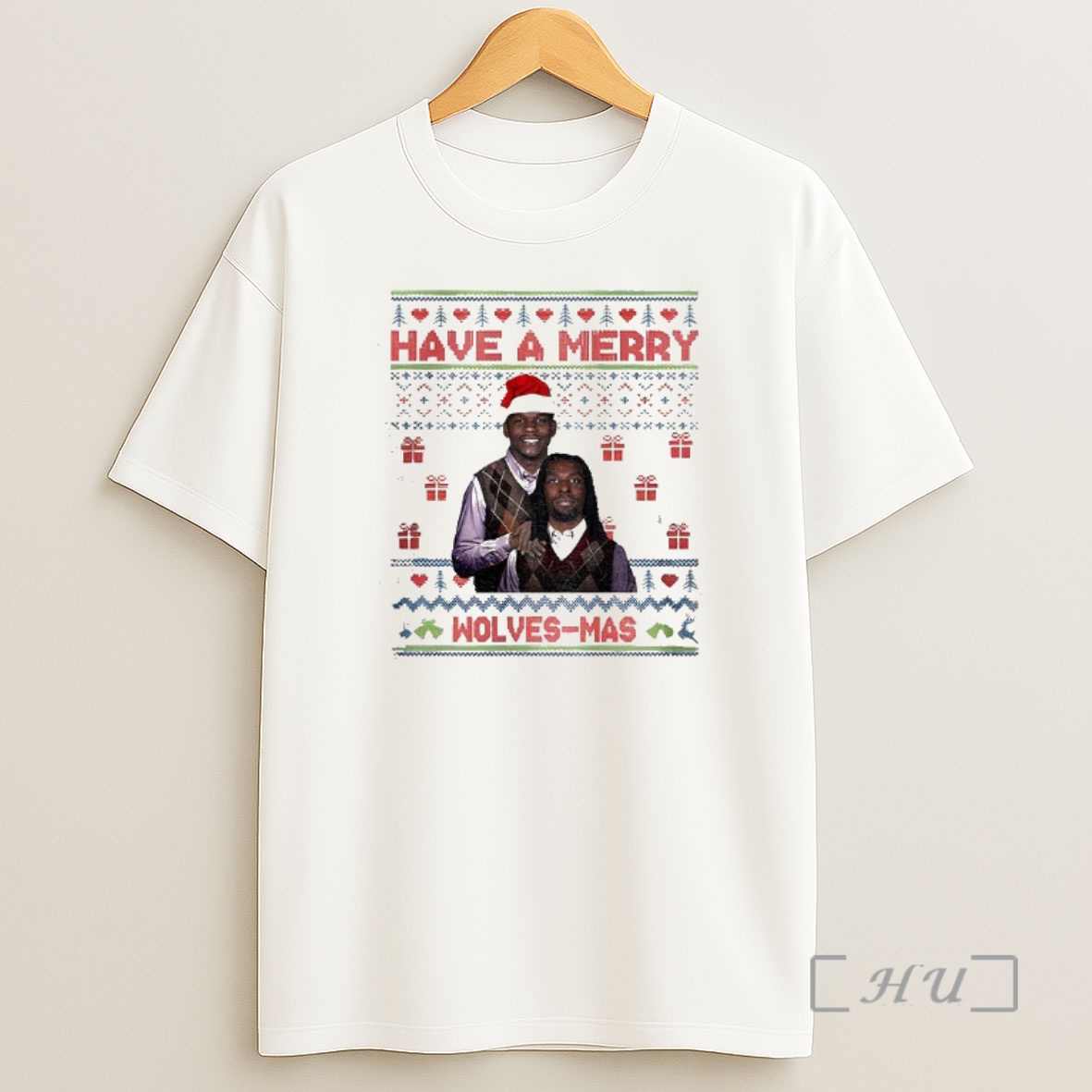 Officials Anthony Edwards And Naz Reid Minnesota Timberwolves Stepbrothers Have A Merry Wolves Mas Christmas Premium Shirt Sweatshirt Tee