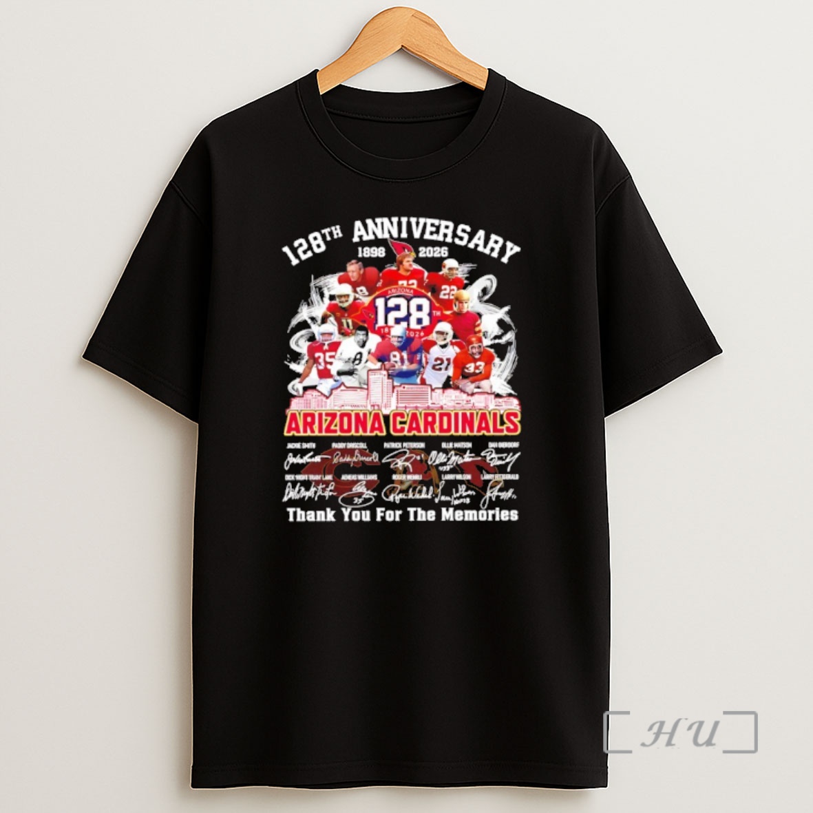 Officials Arizona Cardinals 128th Anniversary 1898 2026 Thank You For The Memories Signatures Shirt Sweatshirt Tee