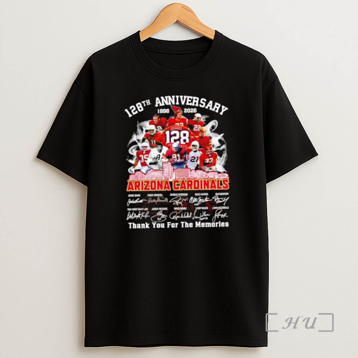 Officials Arizona Cardinals 1998 2026 128th Anniversary Thank For The Memories Signatures Shirt Sweatshirt Tee