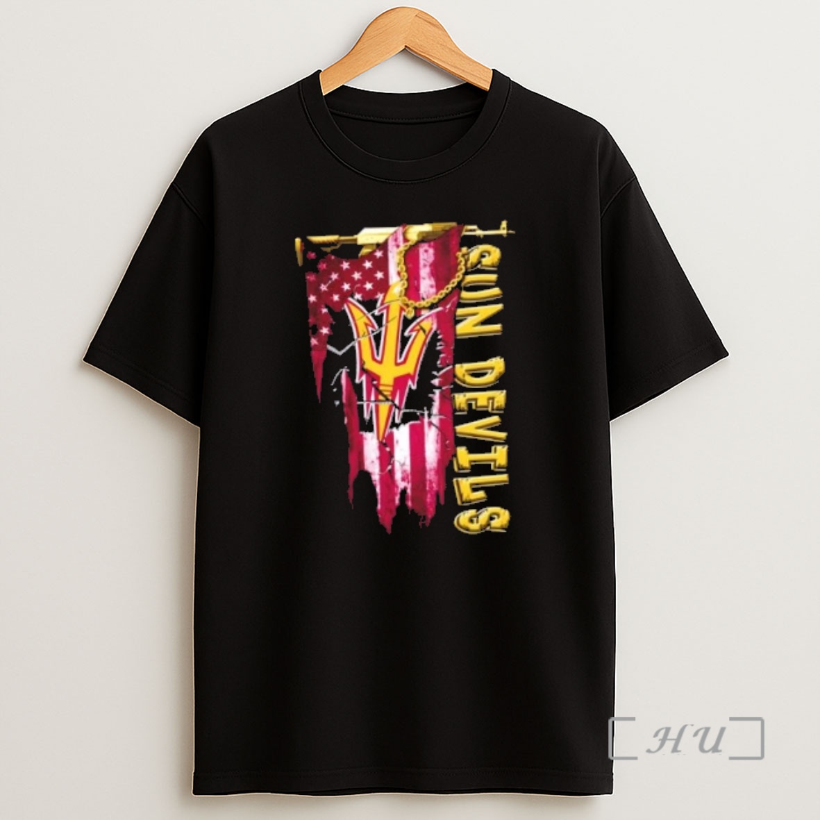 Officials Arizona State Sun Devils Football Battle Shattered Usa Flag Rip Design Shirt Sweatshirt Tee