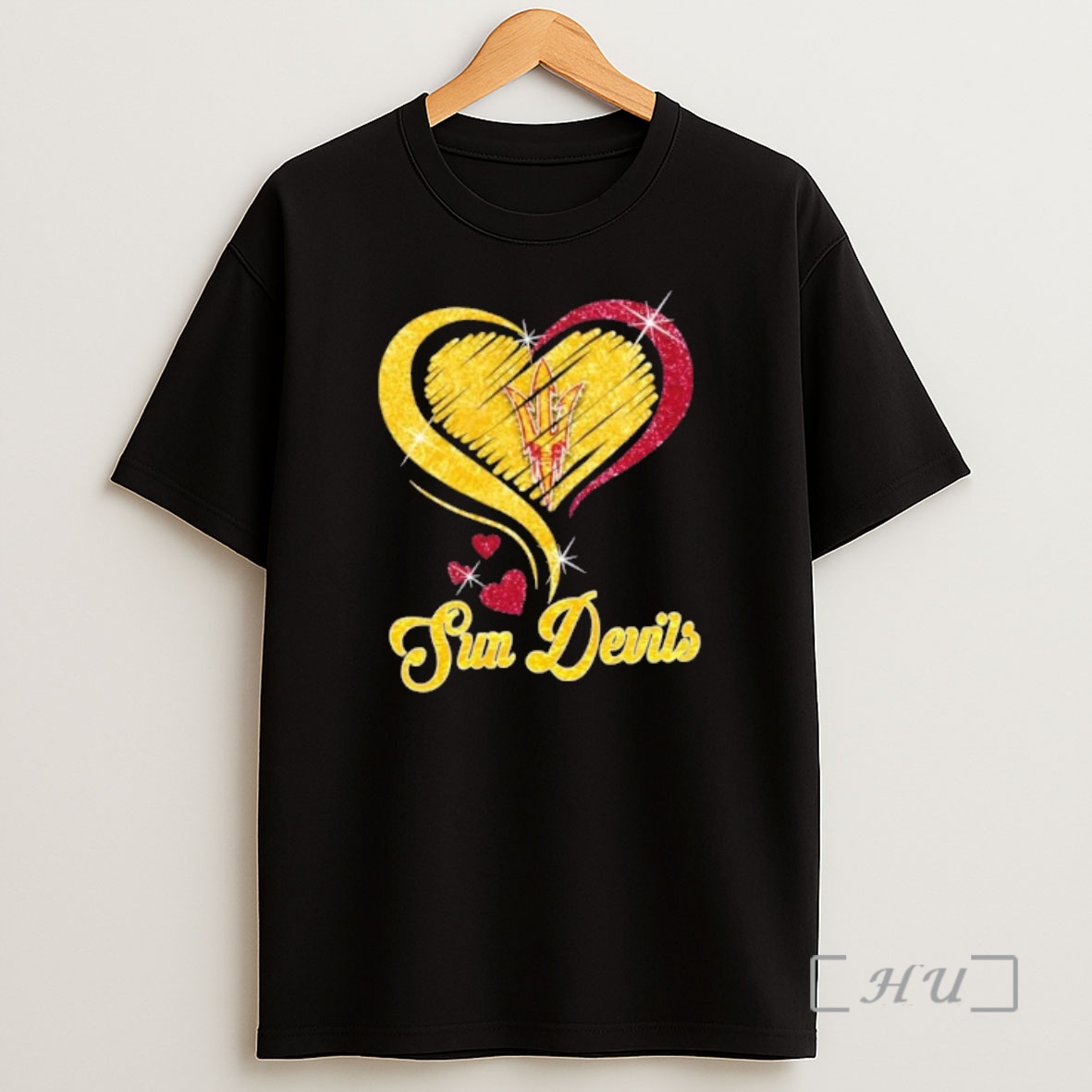 Officials Arizona State Sun Devils Football In Glitter Heart Fans Shirt Sweatshirt Tee