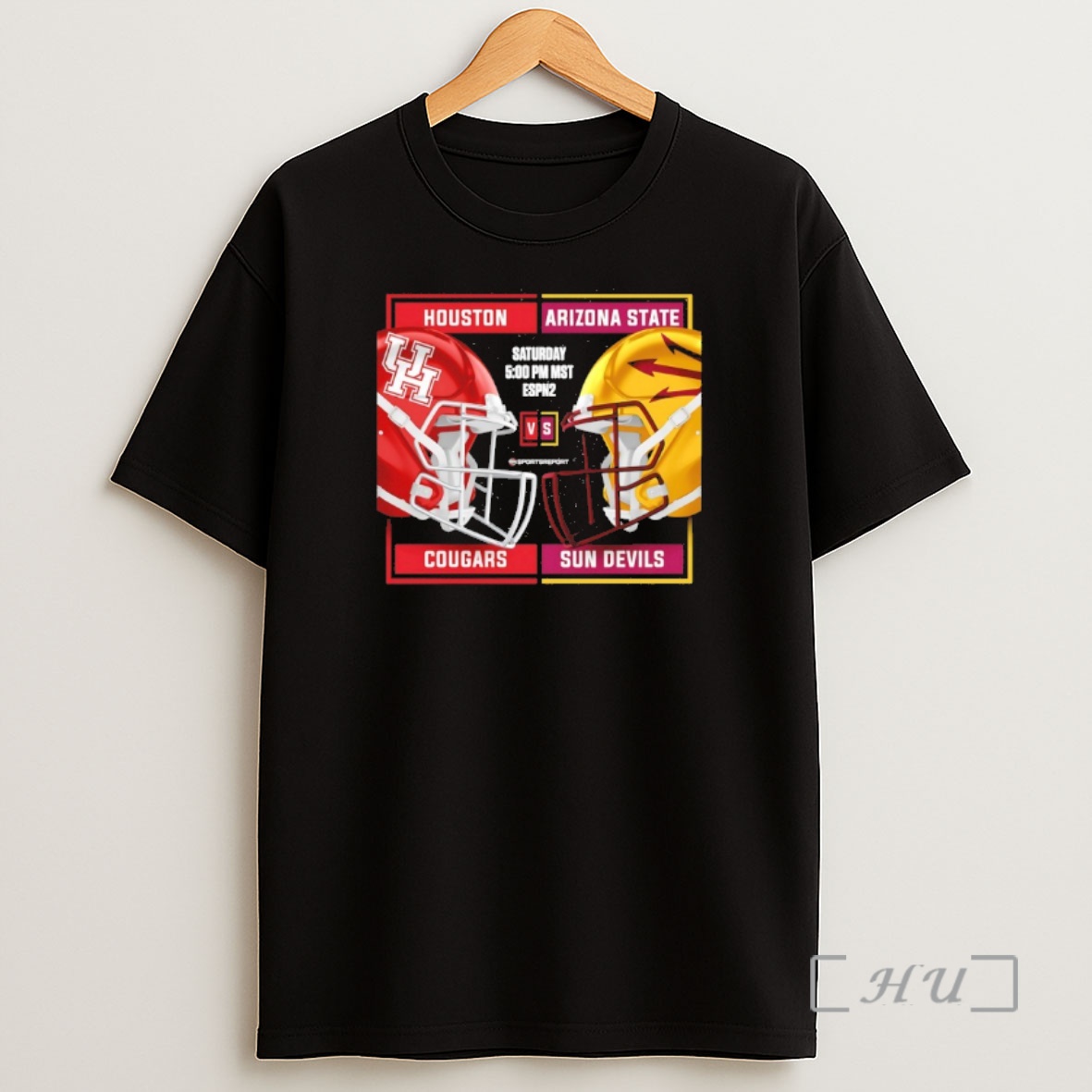 Officials Arizona State Sun Devils Vs Houston Cougars 2025 Football Helmet Premium Shirt Sweatshirt Tee