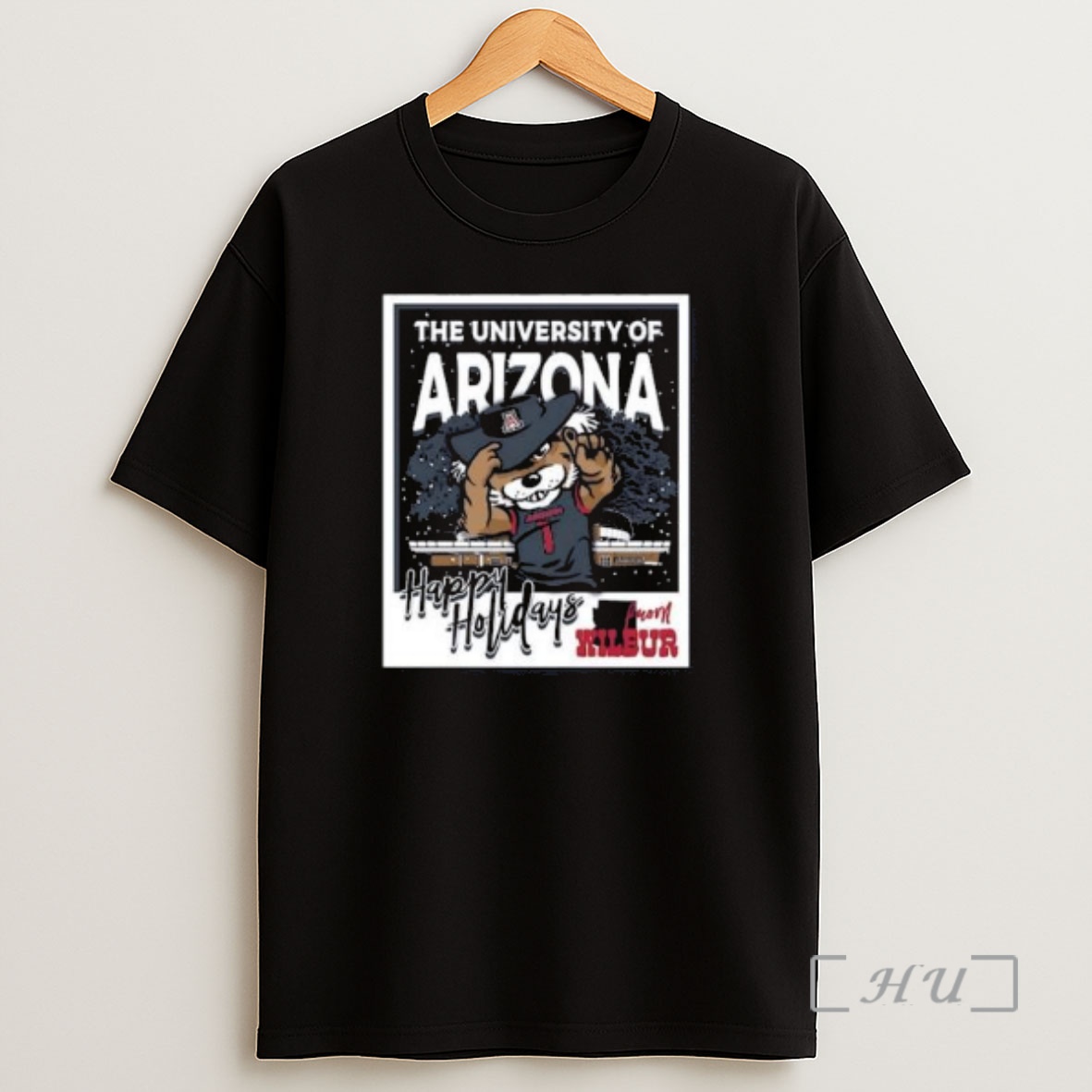 Officials Arizona Wildcats Snowy Polaroid Circle Black Shirt Sweatshirt Tee