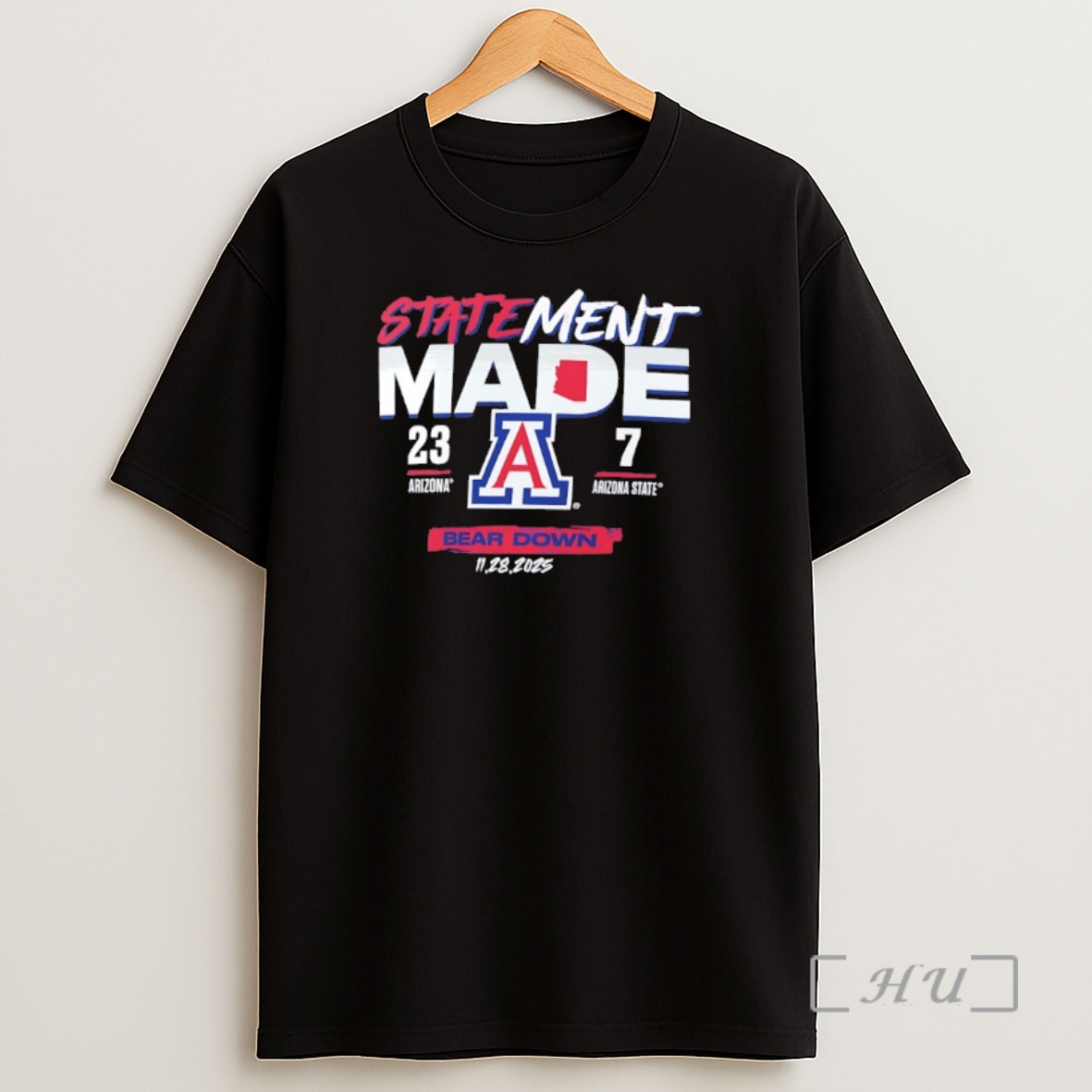 Officials Arizona Wildcats Vs Arizona State Sun Devils 2025 Statement Made Bear Down Premium Shirt Sweatshirt Tee