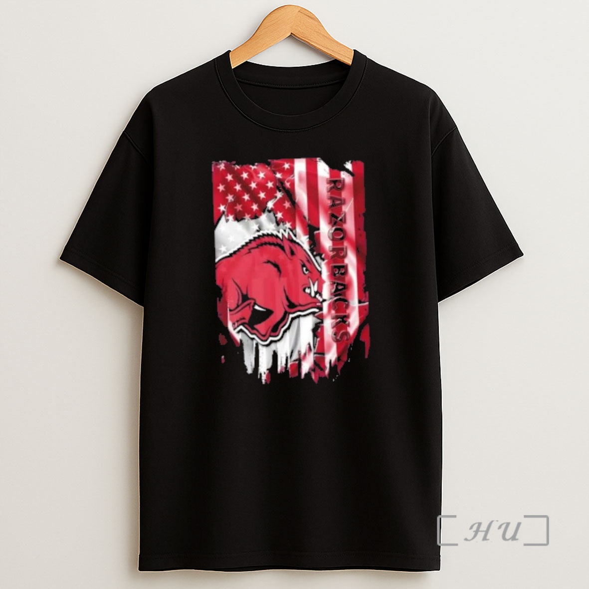 Officials Arkansas Razorback Football X American Flag Shirt Sweatshirt Tee