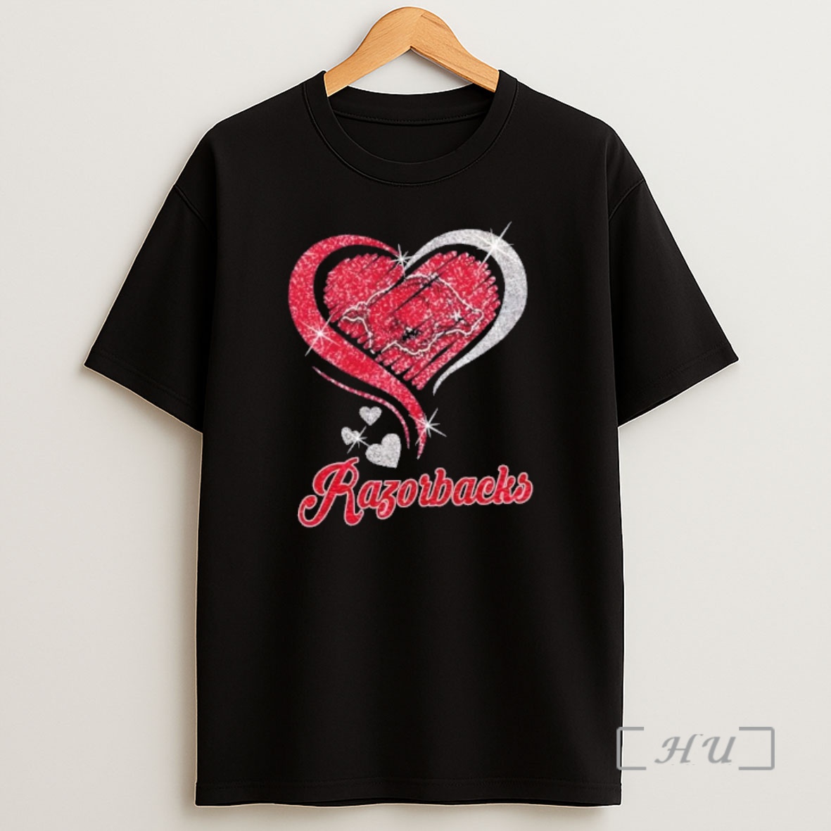 Officials Arkansas Razorbacks Football In Glitter Heart Fans Shirt Sweatshirt Tee