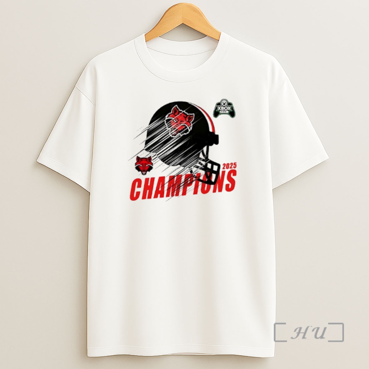 Officials Arkansas State Red Wolves Xbox Bowl Champions 2025 Football Helmet Shirt Sweatshirt Tee