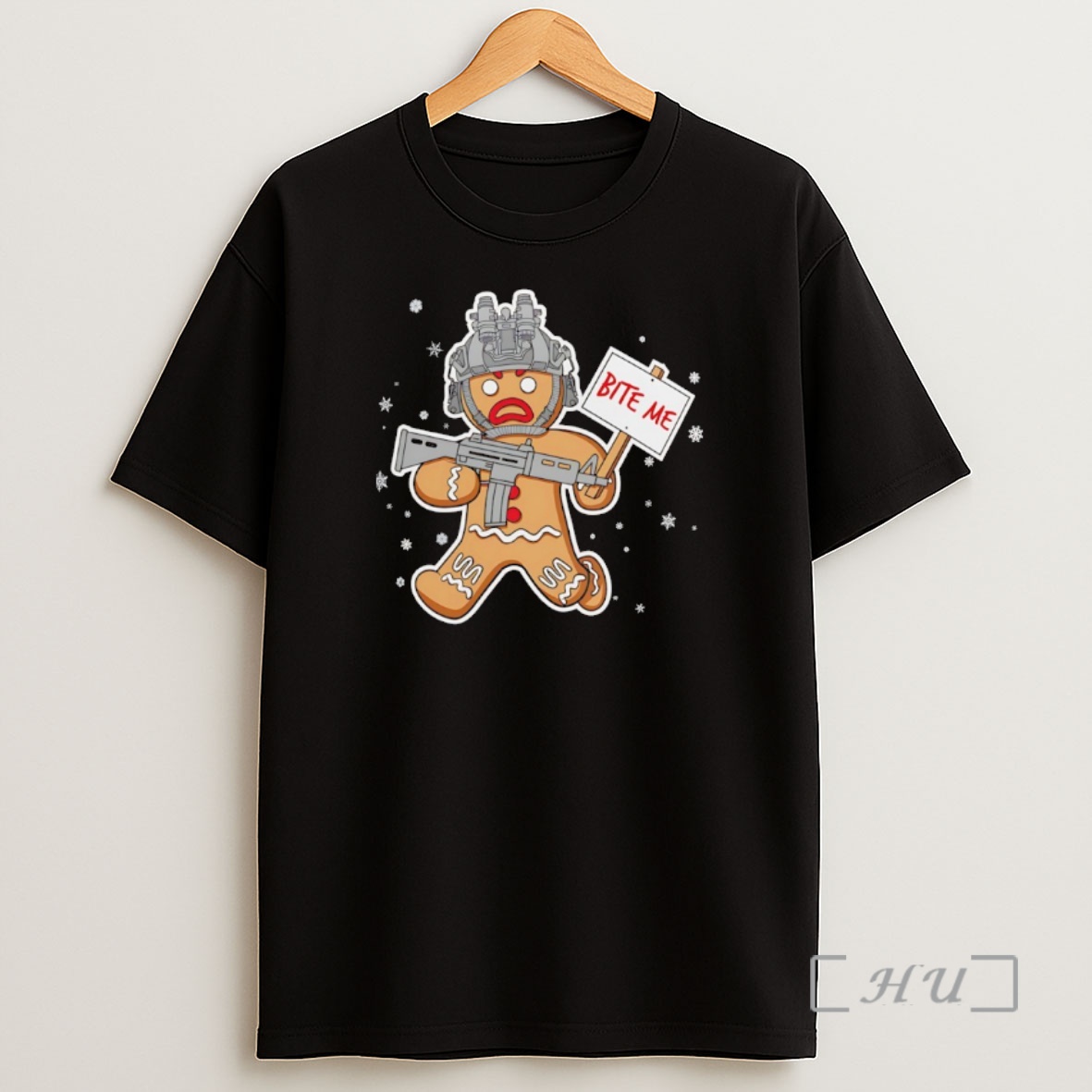 Officials Army Gingerbread Bite Me Shirt Sweatshirt Tee