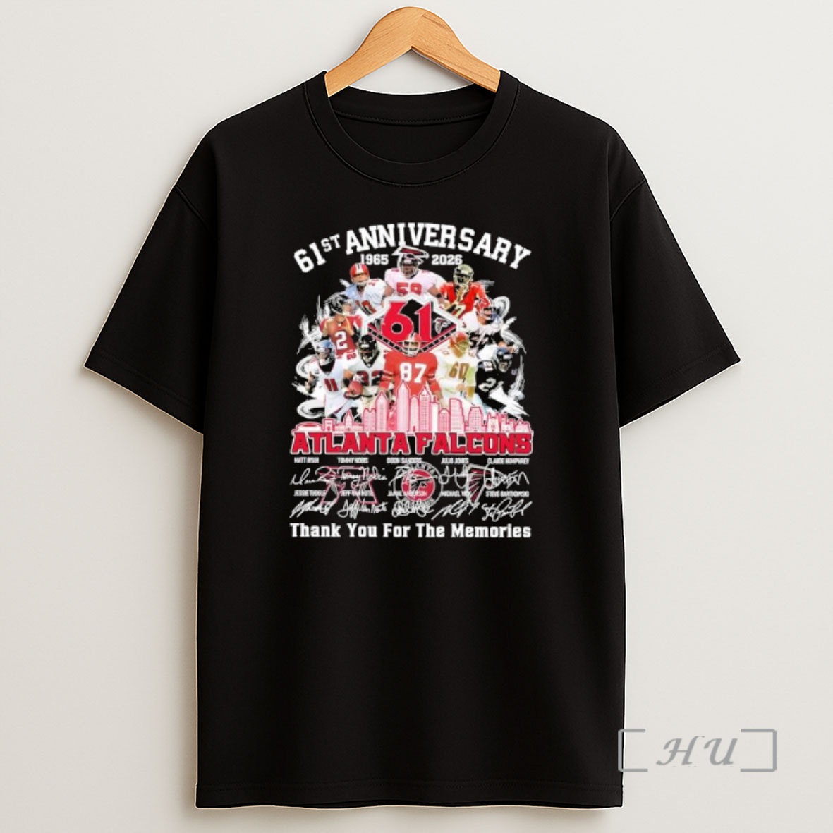 Officials Atlanta Falcons 1965 2026 61st Anniversary Thank For The Memories Signature Shirt Sweatshirt Tee
