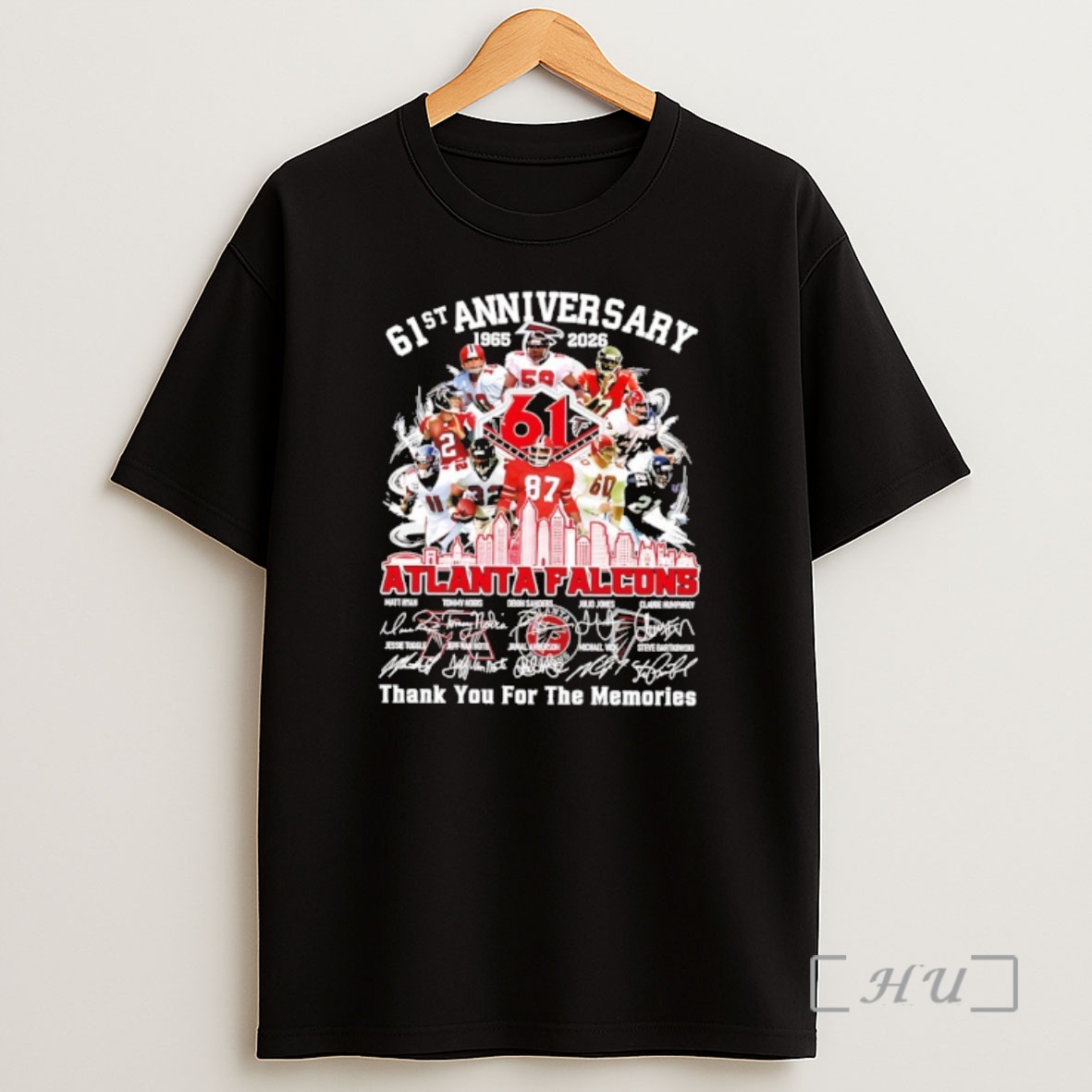 Officials Atlanta Falcons 61st Anniversary 1965 2026 Thank You For The Memories Signatures Shirt Sweatshirt Tee