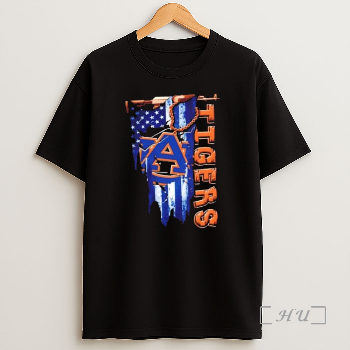 Officials Auburn Tigers Football Battle Shattered Usa Flag Rip Design Shirt Sweatshirt Tee