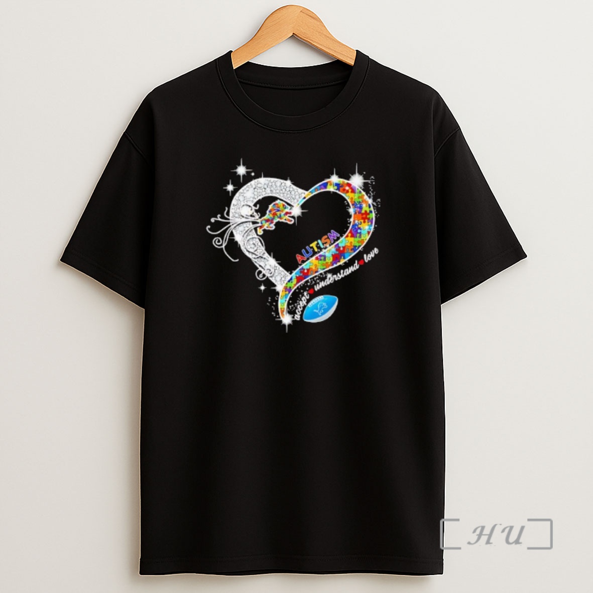 Officials Autism Accept Understand Love Detroit Lions Football Heart Shirt Sweatshirt Tee