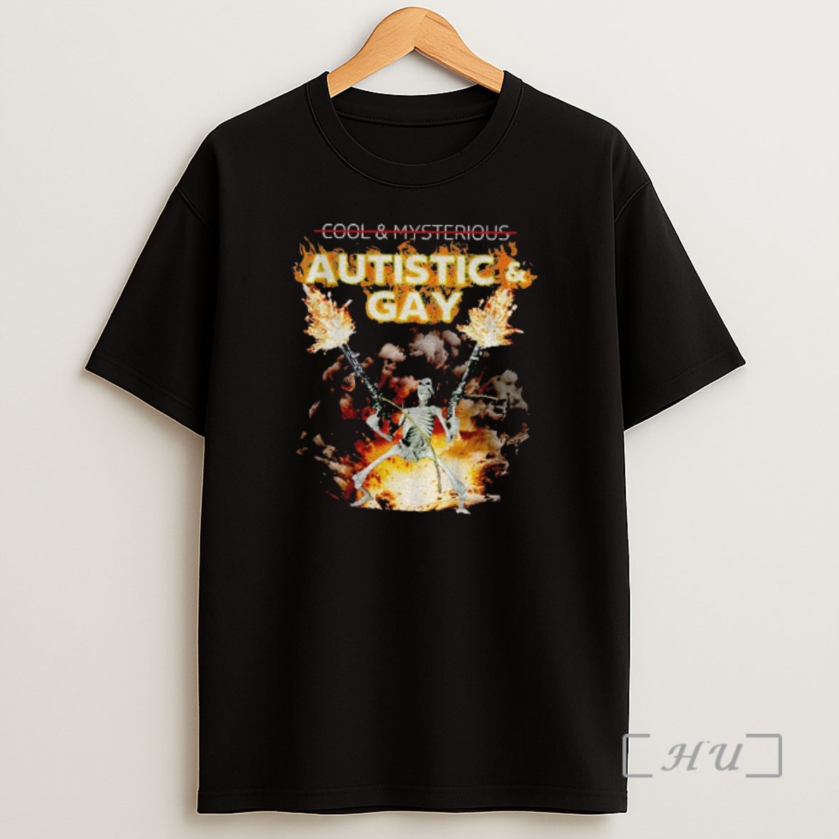Officials Autistic And Gay Skeleton Explosion Premium Shirt Sweatshirt Tee