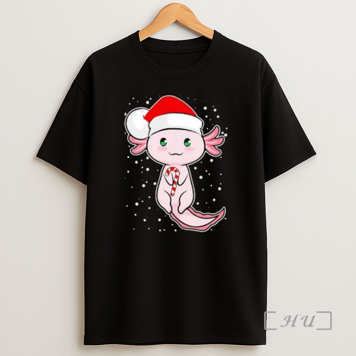 Officials Axolotl Christmas Candy Cane Funny Santa Hat Premium Shirt Sweatshirt Tee