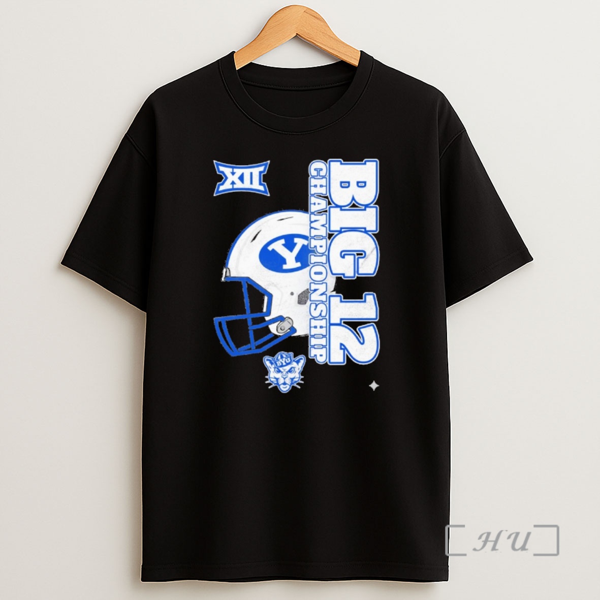 Officials Byu Cougars 2025 Big 12 Football Championship Vertical Helmet December 6 2025 Dallas Tx Premium Shirt Sweatshirt Tee