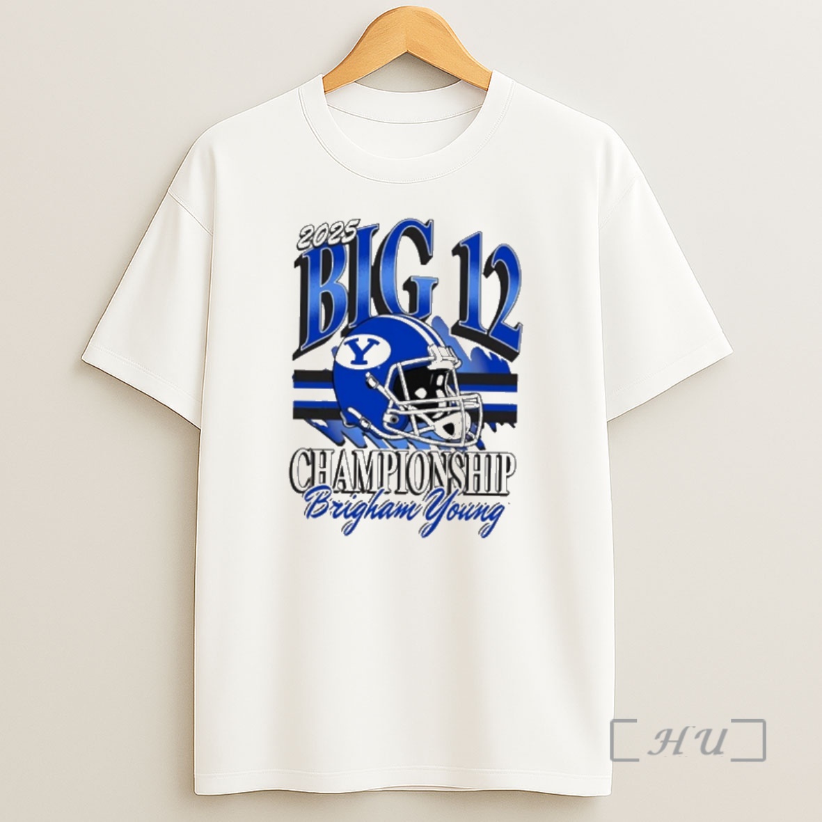 Officials Byu Cougars 2025 Big 12 Football Championship Helmet Premium Shirt Sweatshirt Tee 1