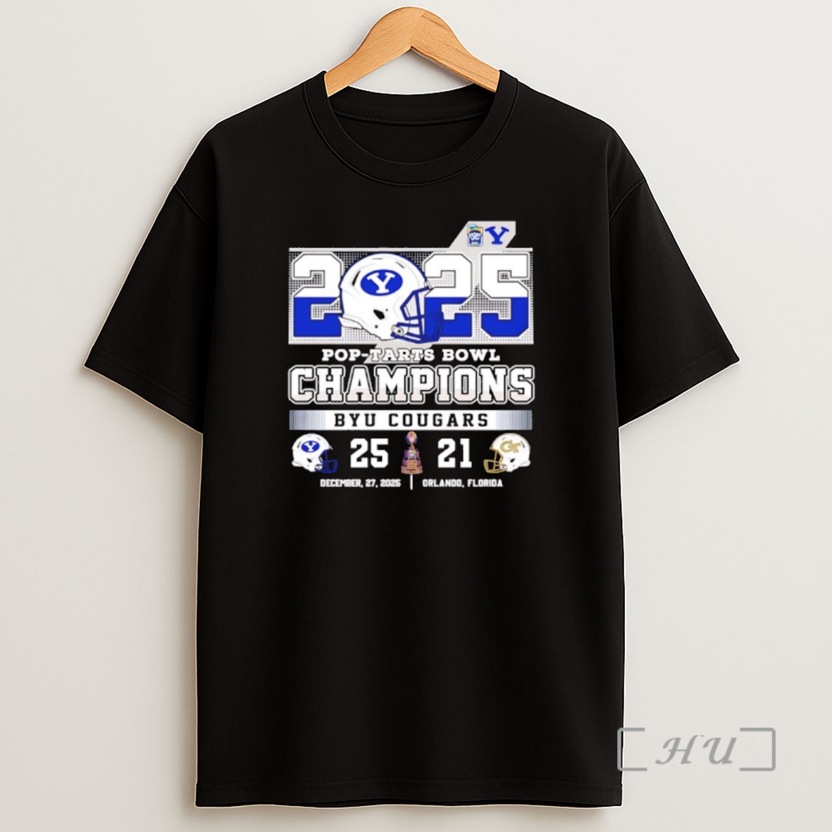 Officials Byu Cougars 2025 Pop Tarts Bowl Champions 25 21 Score Shirt Sweatshirt Tee