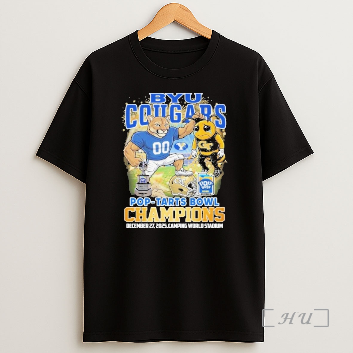 Officials Byu Cougars 2025 Pop Tarts Bowl Champions Mascot Shirt Sweatshirt Tee