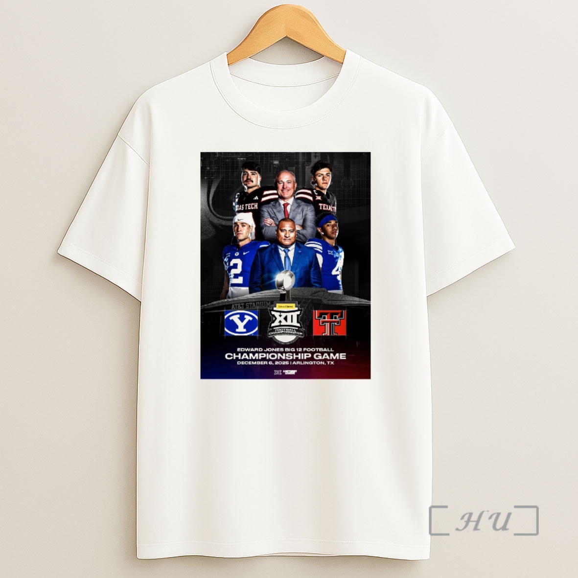 Officials Byu Cougars Vs Texas Tech Red Raiders 2025 Edward Jones Big 12 Football Championship Premium Shirt Sweatshirt Tee
