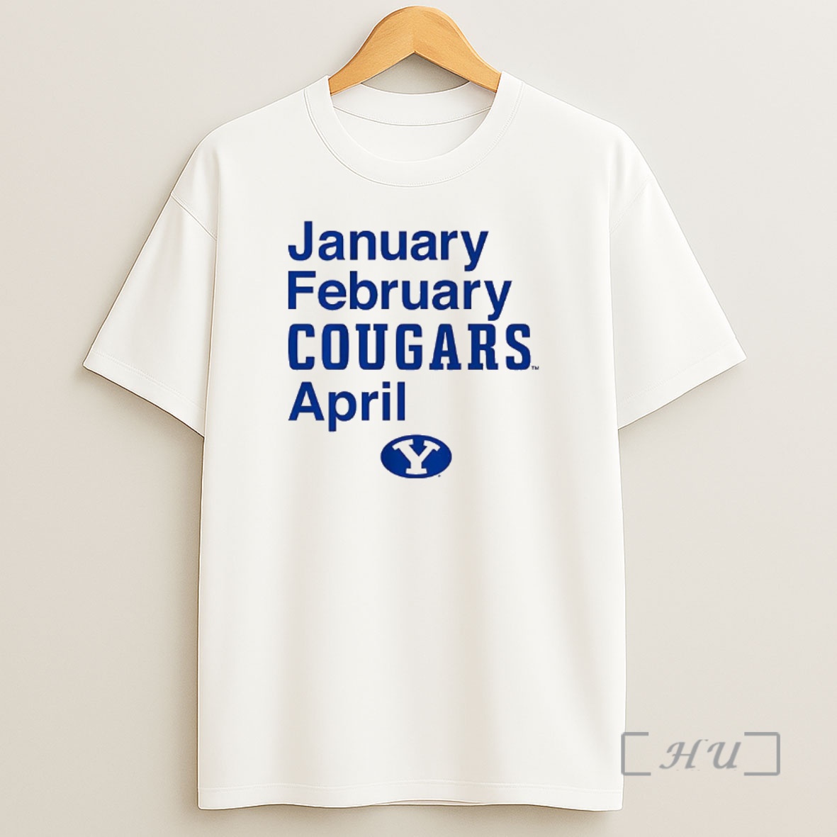 Officials Byu Cougars Football January February Cougars April Logo Shirt Sweatshirt Tee