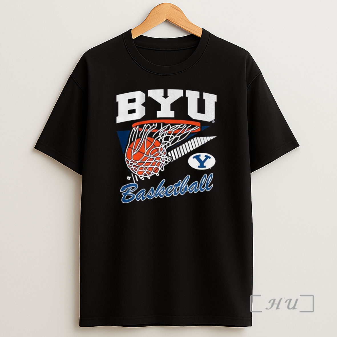 Officials Byu Cougars Basketball Ball And Basket Retro Swish Shirt Sweatshirt Tee